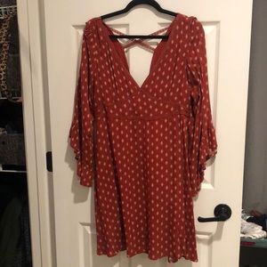 Rust boho dress